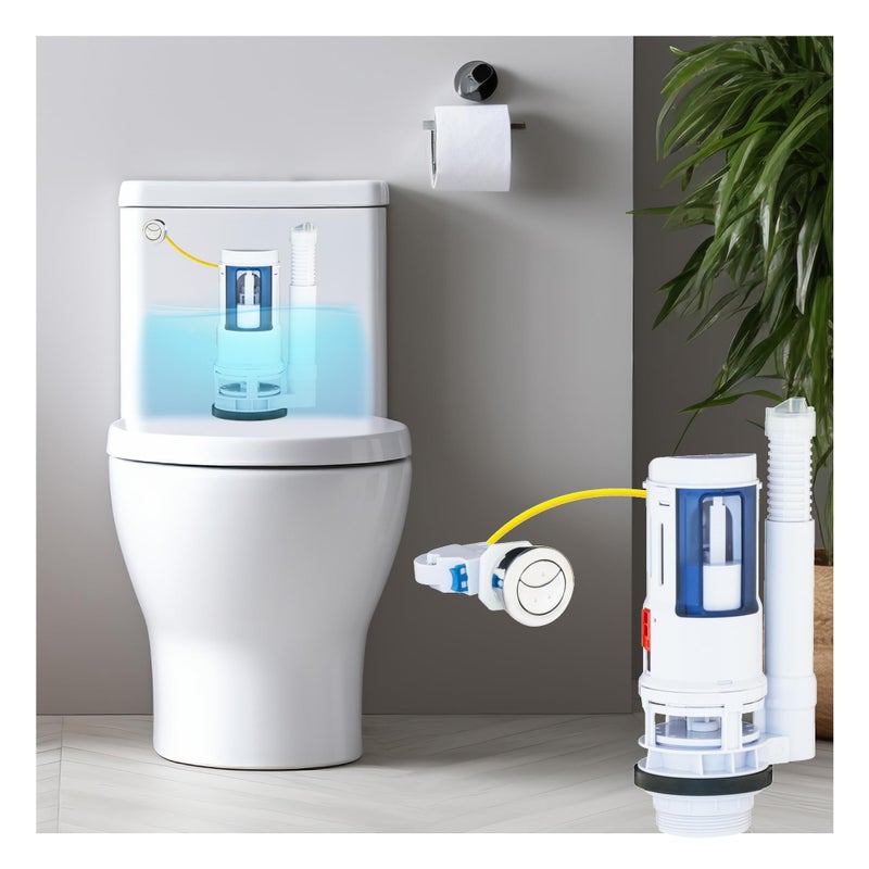 Zone Industry Corp. Dual Flush Valve, Push Button, Converter Kit, Replacement, Water-Saving, UPC & CUPC Listed Toilet Repair Kit, For Use with Standard 2-inch Flush Valves - Image 1